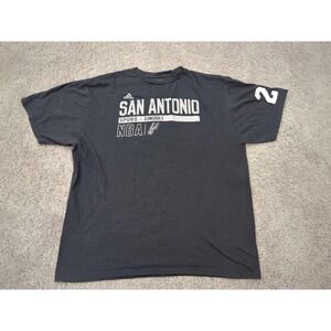 San‎ Antonio Spurs T Shirt Mens 2XL NBA Ginobili 20 Short Sleeve Adidas Black